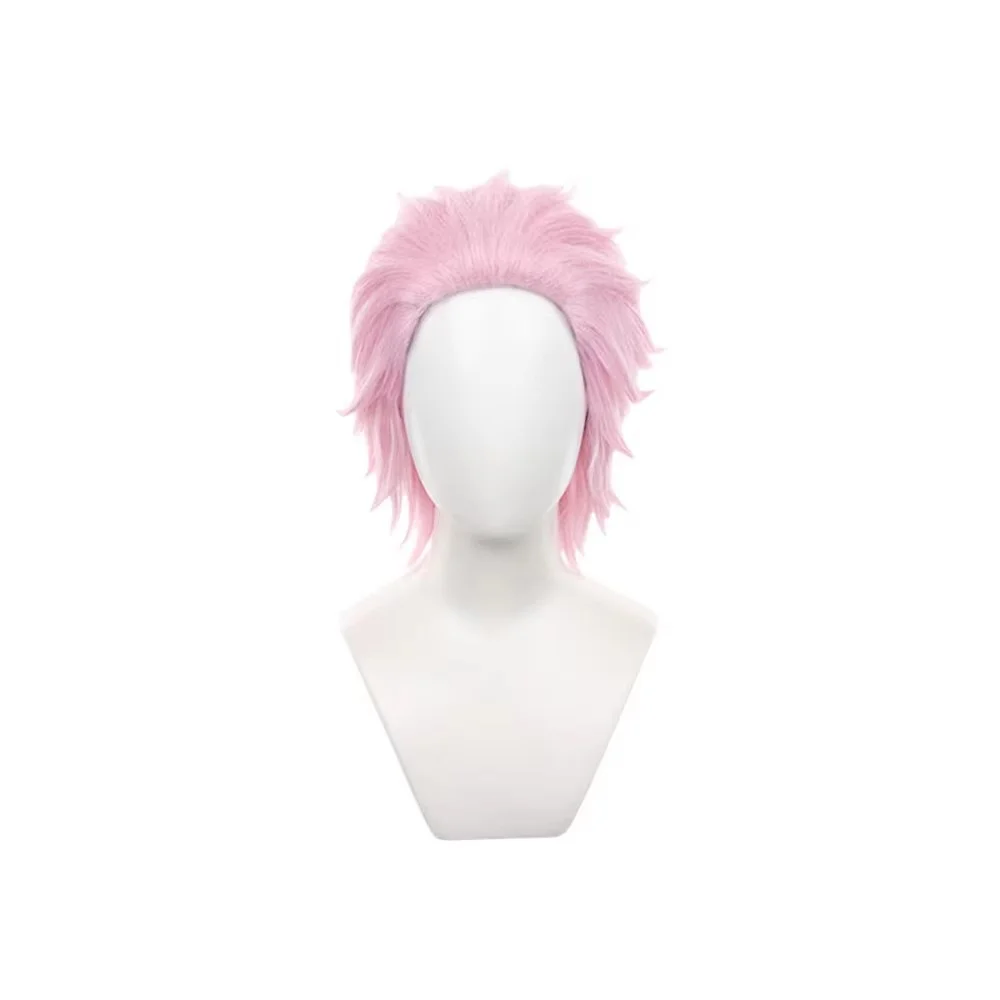 Short Pink Spiky Wig With Messy Layers For Men Women Cosplay Anime Synthetic Heat Resistant Hairpiece Party Photo Gift