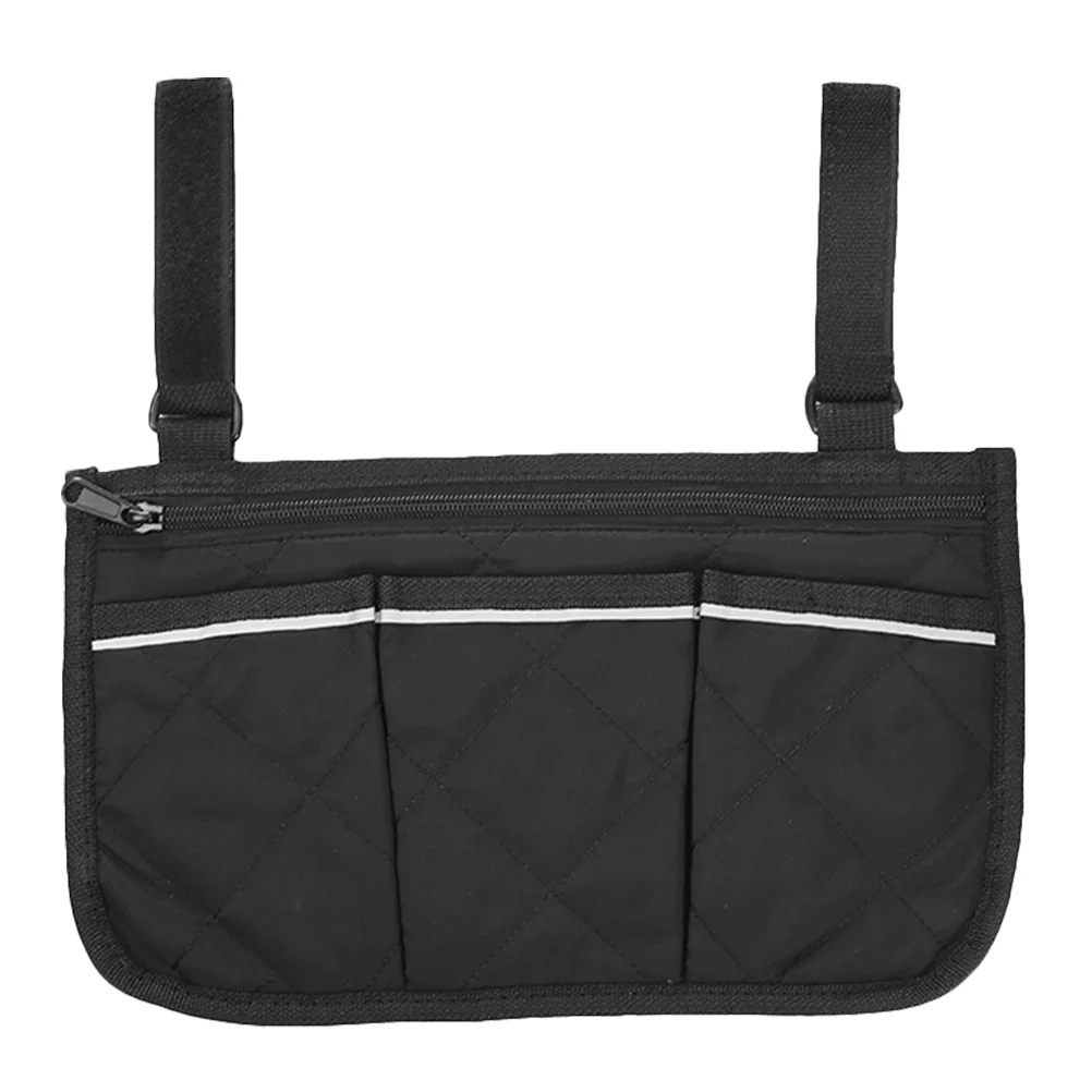 

Wheelchair Hanging Bag Storage Pouch Multi Pocket Design Keeps Phone Pills Safe Armrest Mounted Storage