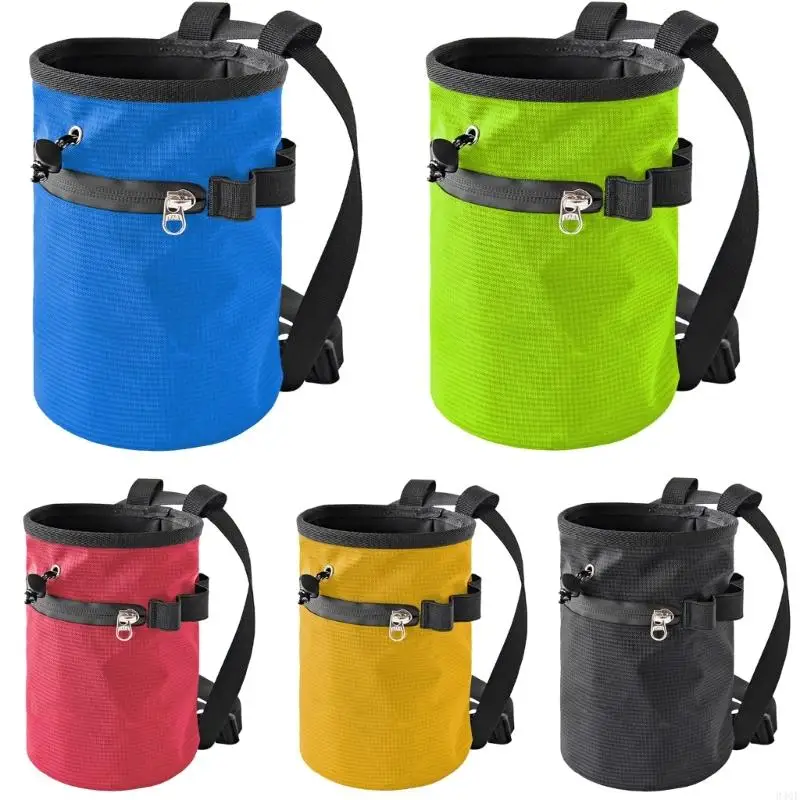 340F Rock Climbing Chalk Bag with Brush Waterproofs Chalk Bag Bouldering Chalk Bag Bucket for Rock Climbing Weight Lifting