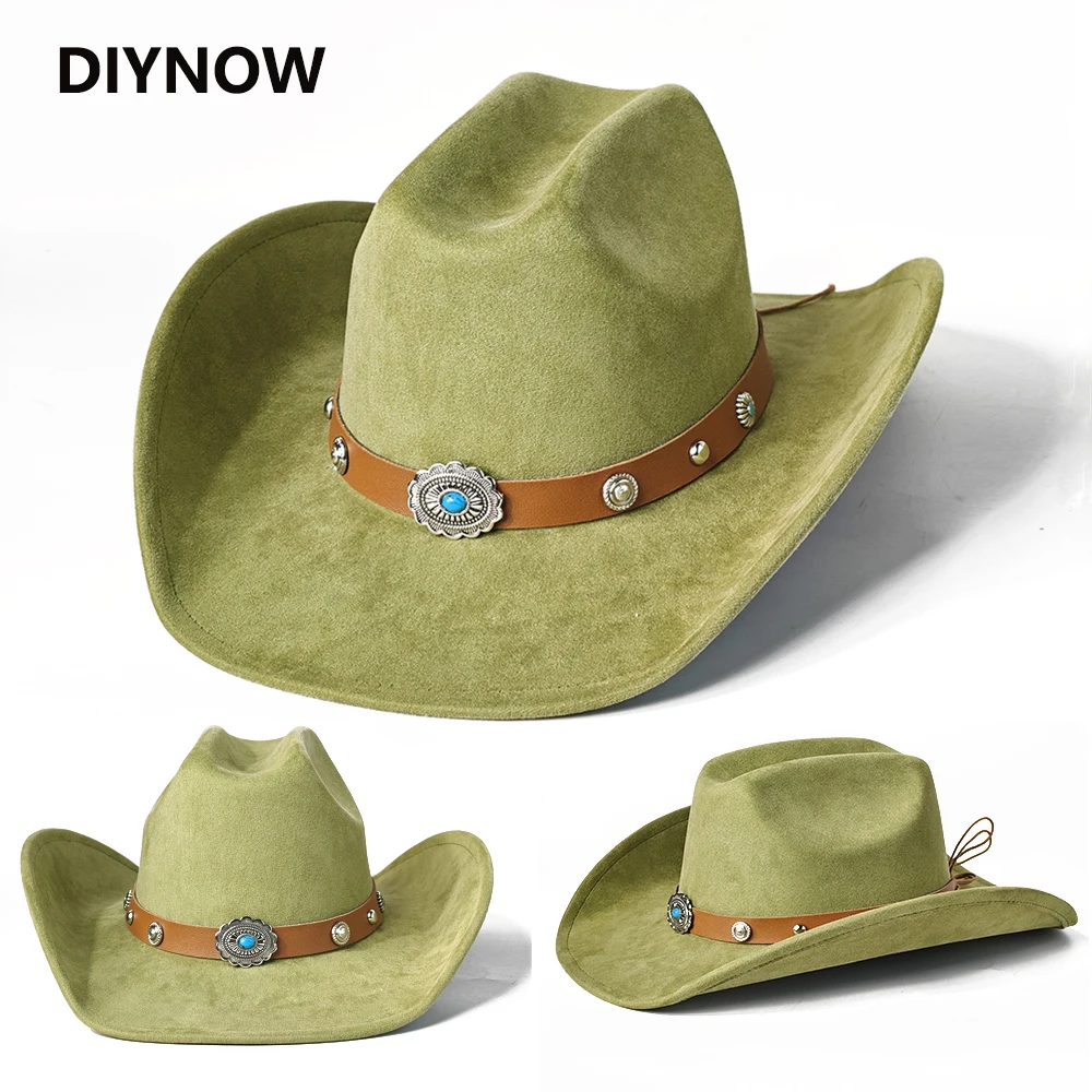 Suede Fedora Hat for Women Men Jazz Cap Autumn Winter Wide Brim Cowboy Hat Colorful Unisex Panama Hat sombrero vaquero
