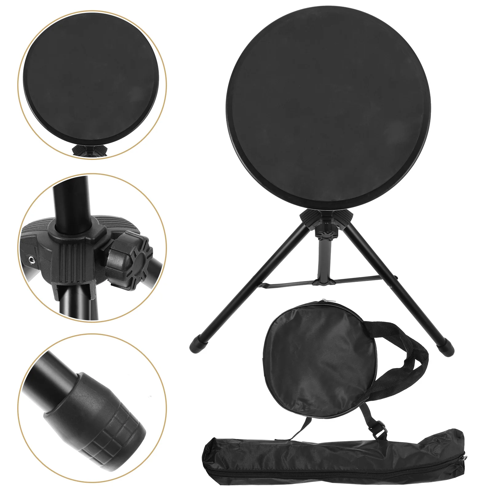 

8 Inch Drum Practice Set Electric Kit Silent Snare Pad Beginners Drummers Drum Practice Pad Kit Mats Soundproof Accessories