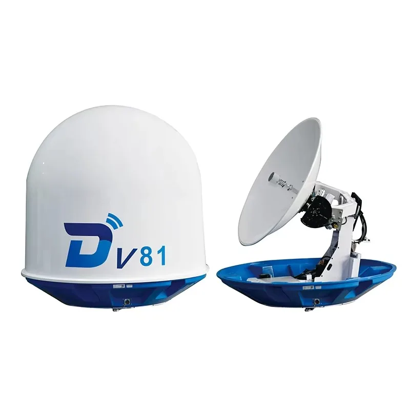 Ditel V81 VSAT KU- Band 83cm Vessels Satellite Internet Systems Boat Antennas For Communications Wifi