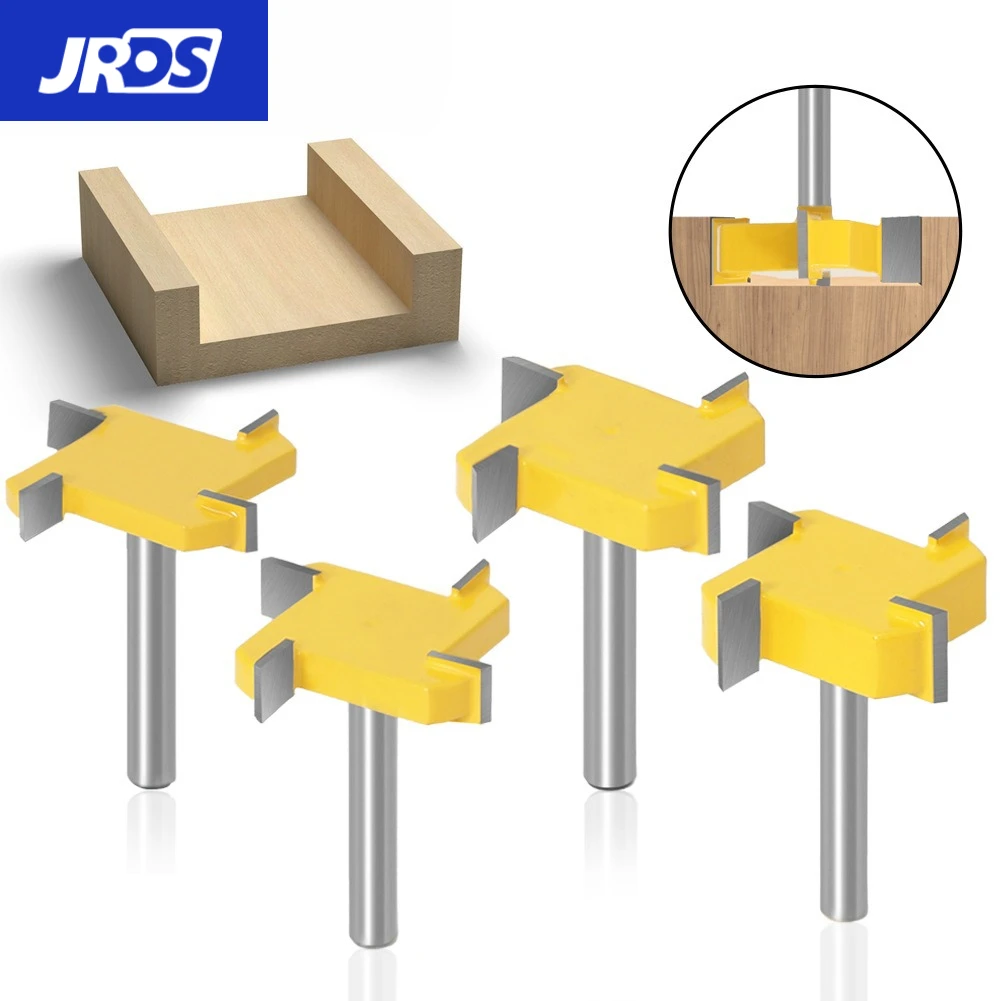 Фреза JRDS Industrial с 4 зубьями для Т-образных пазов, хвостовик 1/4