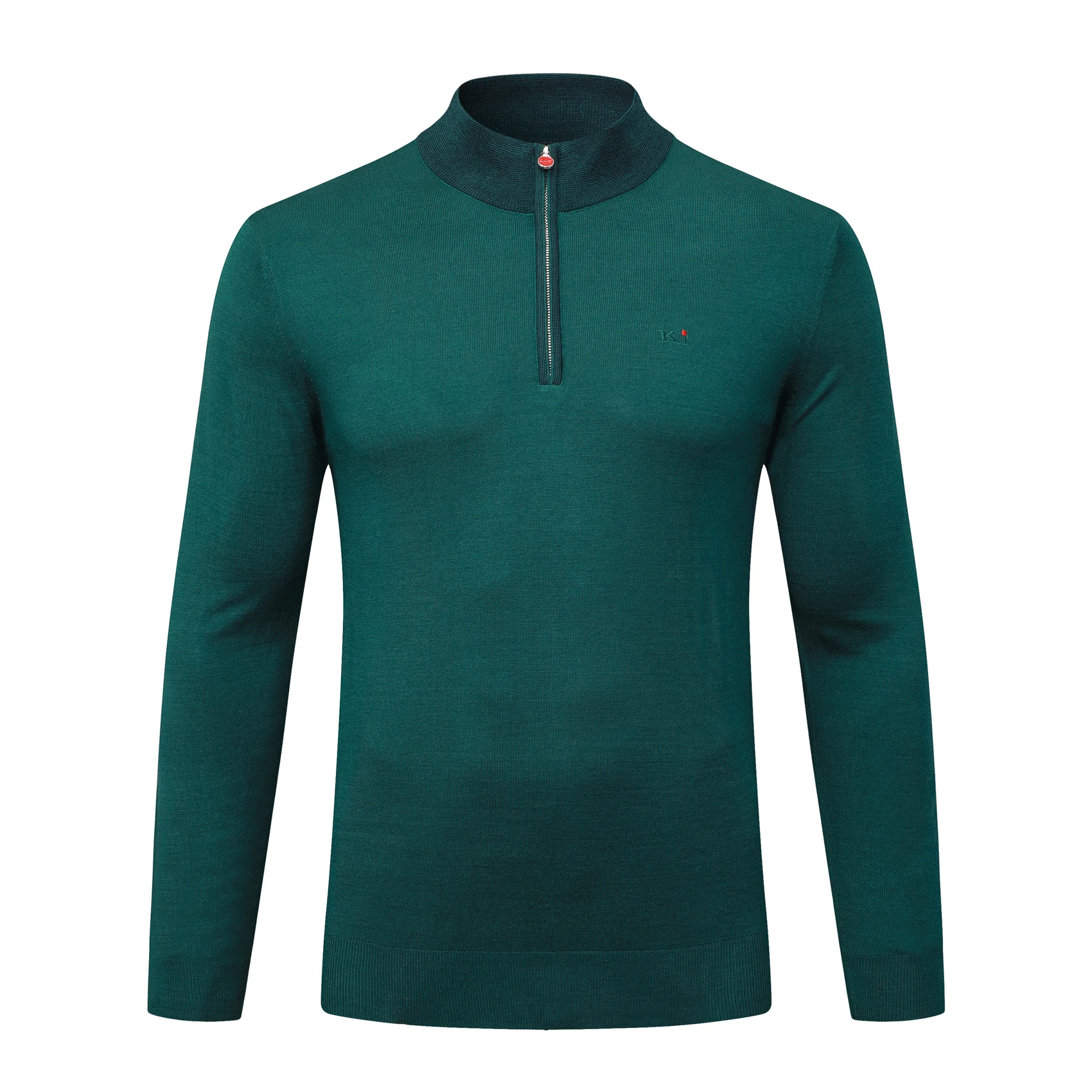 OECHSLI Sweater Wool men's 2025 Autumn Winter new warm zipper elasticity knitting Long sleeves stand collar big size M-5XL