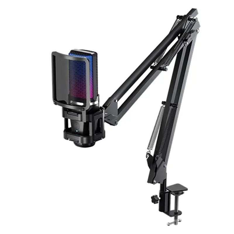 

B03B-Articulated USB Gaming Microphone White For PC For PC Recording Podcasting Streaming Computer Condenser Mic