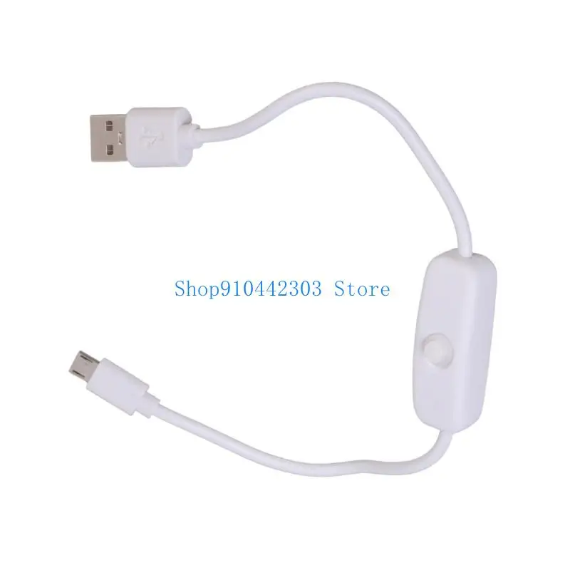 L4MD USB to Tiny USB Power Cable with Integrated Switches 2 Length for Easy Charging Management of Phones Tablets Fan Light