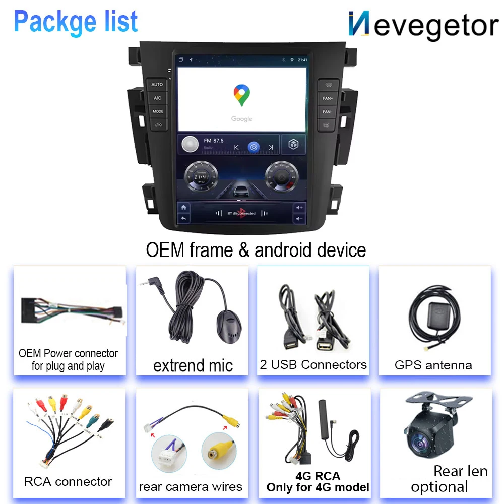 9.7 Android 14 Car Radio for Nissan Teana J31 2004-2007