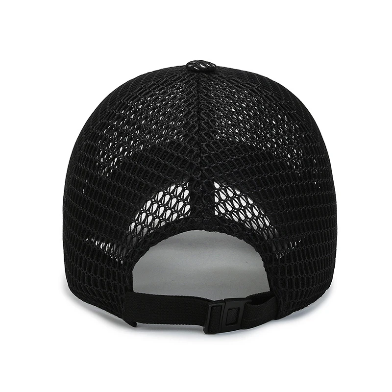 Hollow Out Mesh Baseball Cap Men Large Brim Quick-Drying Sun Visors Summer UV Protection Beach Hat Outdoor Sport Tennis Golf Cap