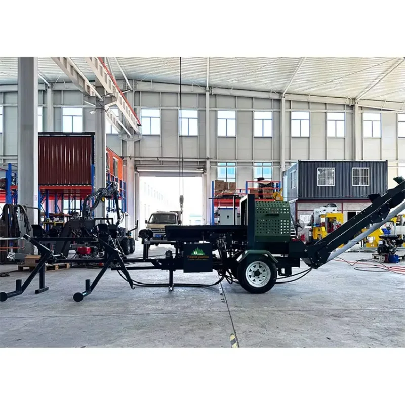 Cheap Good Quality Automatic Diesel Wood Log Splitter Portable Firewood Processor Machine