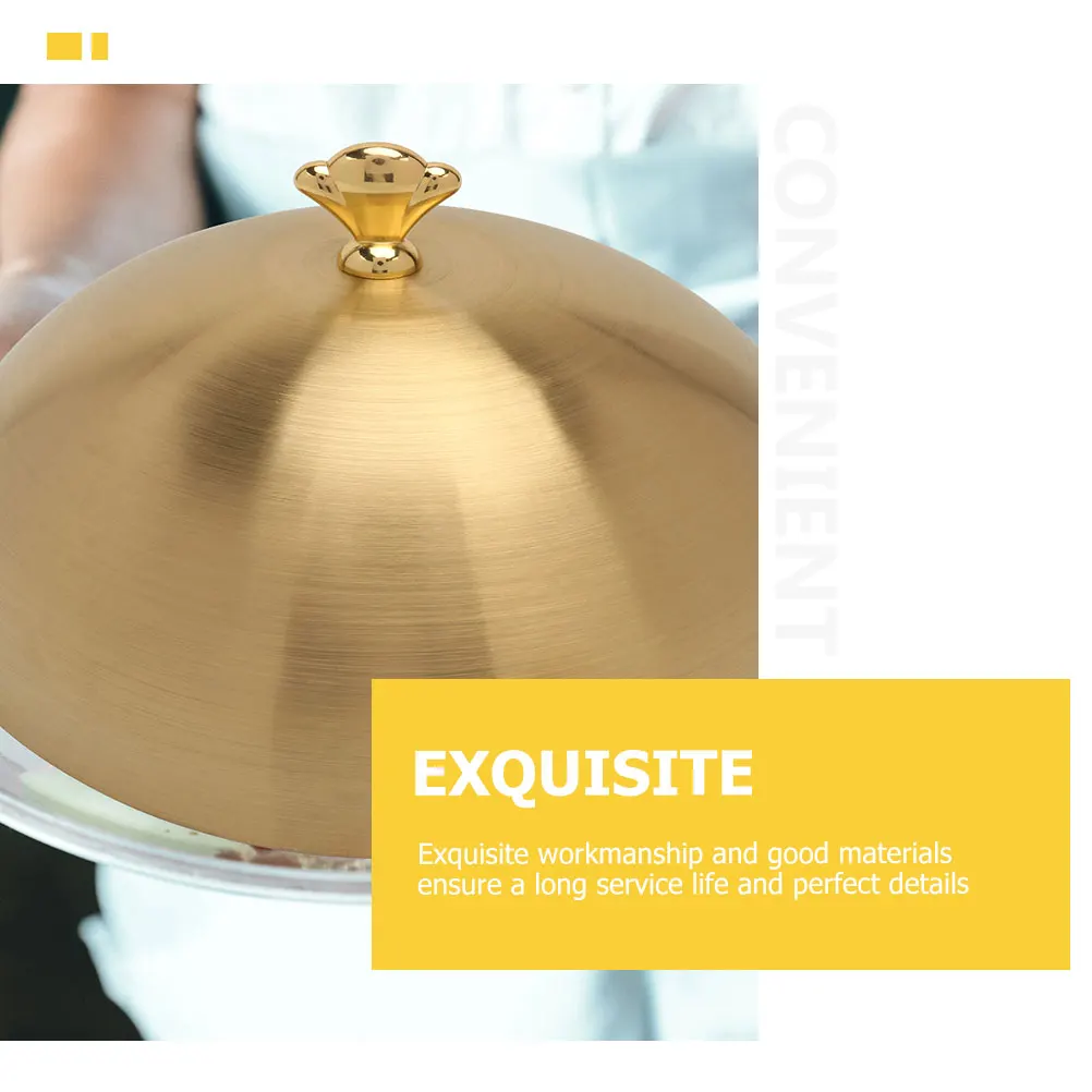 غطاء شريحة لحم من الفولاذ المقاوم للصدأ، واقي قبة الطعام، مضاد للرش، حفظ الطازج، تصميم إبداعي، حافة ناعمة، مقاوم للصدأ