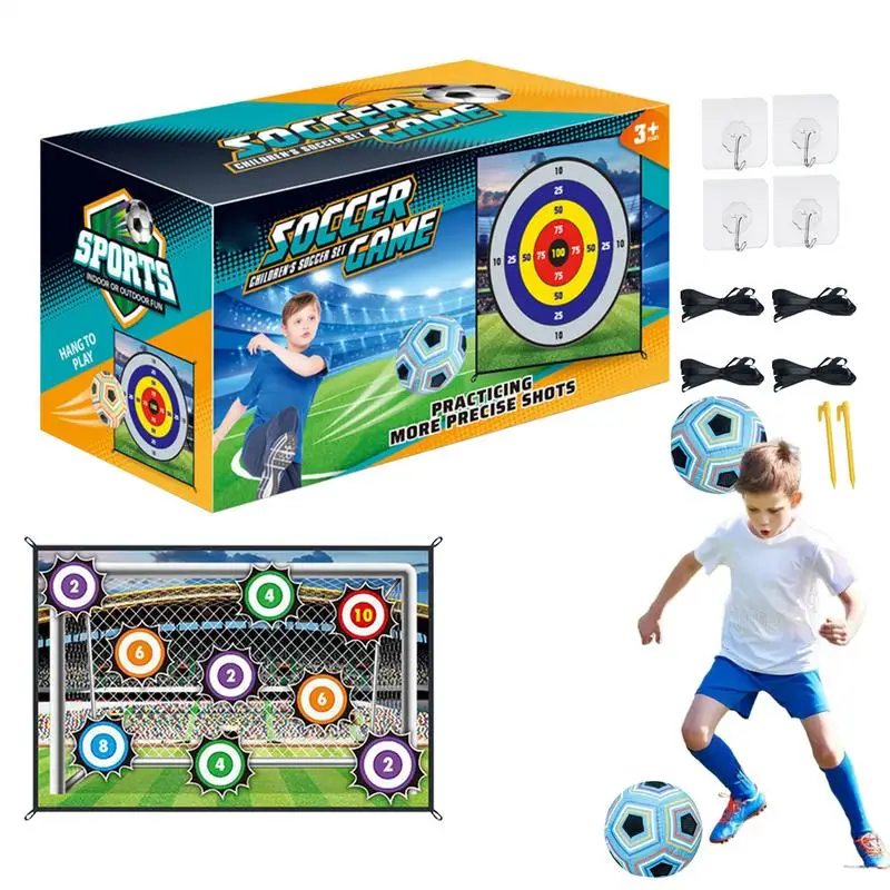 

Soccer Ball Game Set For Kids Toss Play Soccer Toys With Balls Trainer Toys Set Foldable Flannel Goals Sports Family Game