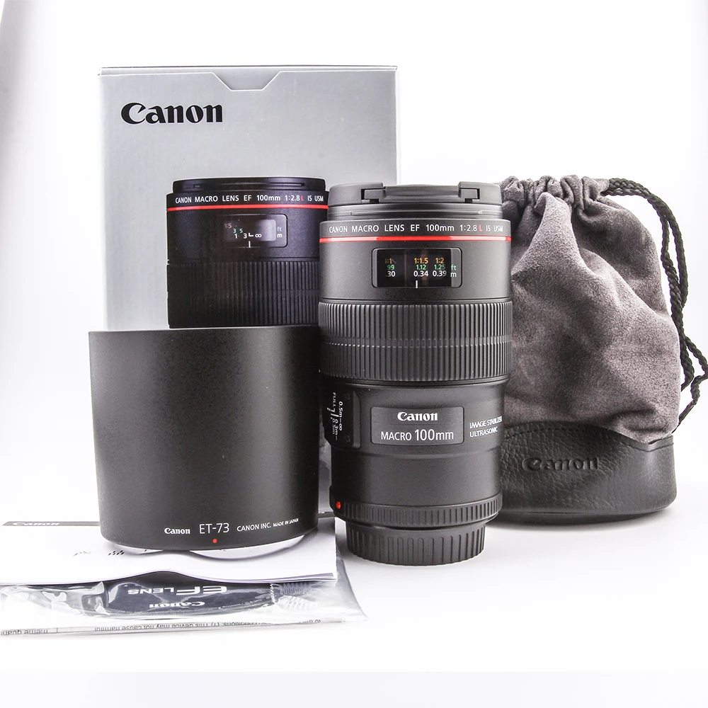 Canon EF 100mm f/2.8L Macro IS USM Lens for Canon EOS 5D Mark IV 5D3 6D Mark II 6D 7D 7D2 90D 80D 77D 5D2 SLR Camera