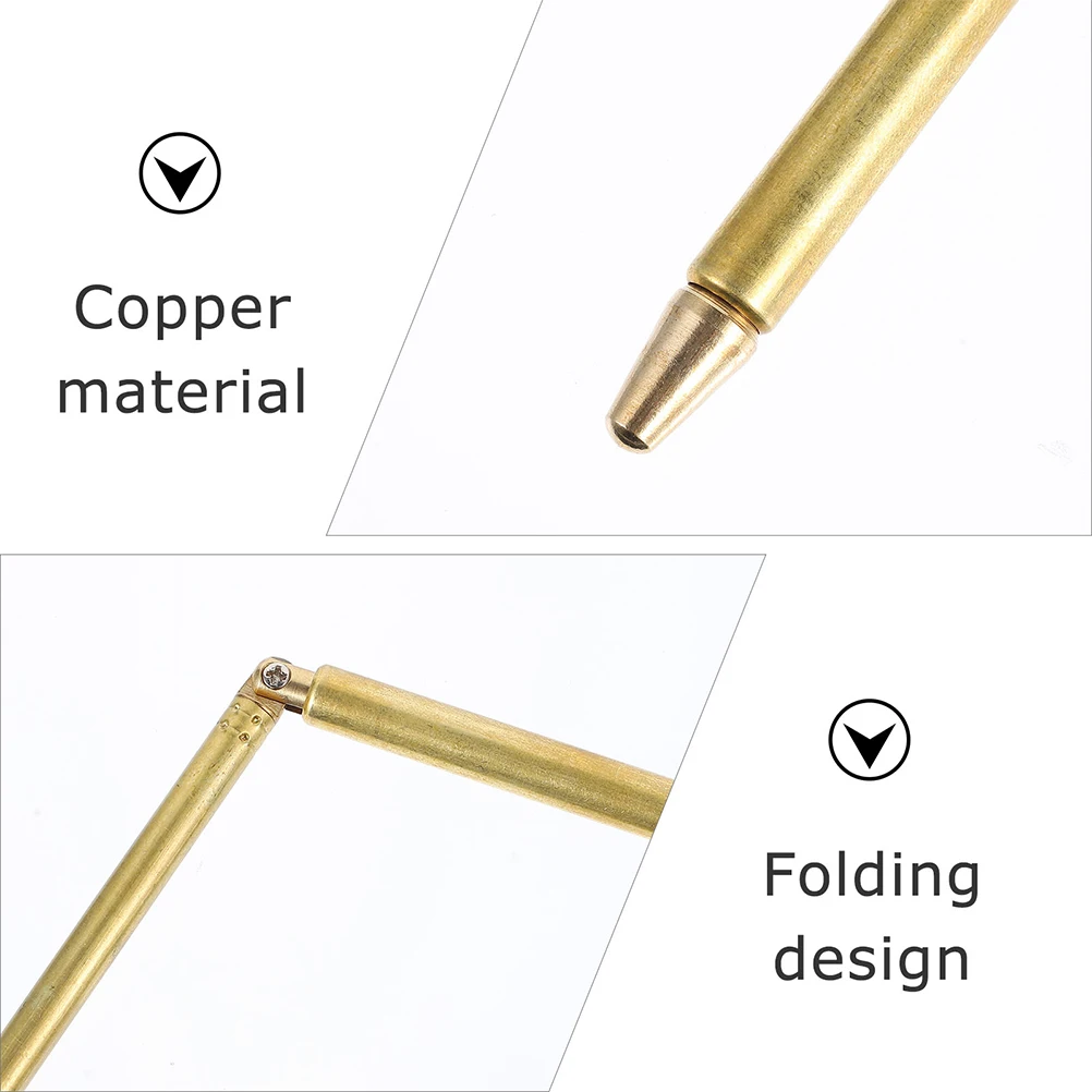 

Retractable Folding Dowsing Rod Copper Compact Adjustable Length Pen Shape Divining Tool Flexible Shaft Long Use