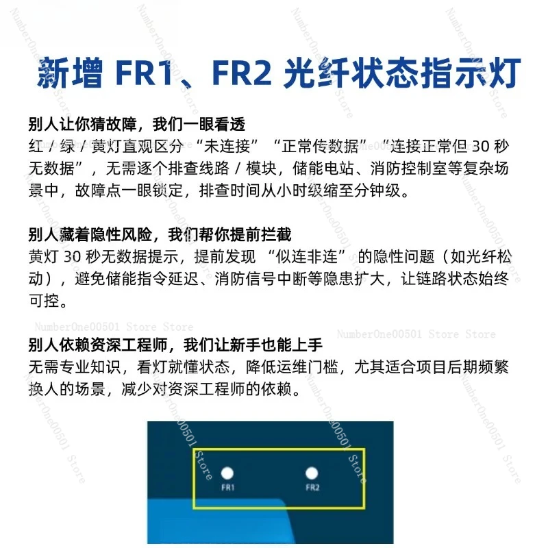 Ndustrial CAN Fiber Optic Transceiver 2-Channel Bidirectional Repeater Isolated Long Distance Signal Extension for Fire Control