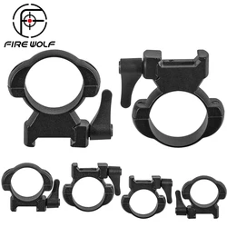 2Pcs /Set Steel Scope 30mm Rings Quick Release Low Medium High Profile For 20mm Rail Hunting Scopes Ring Mount