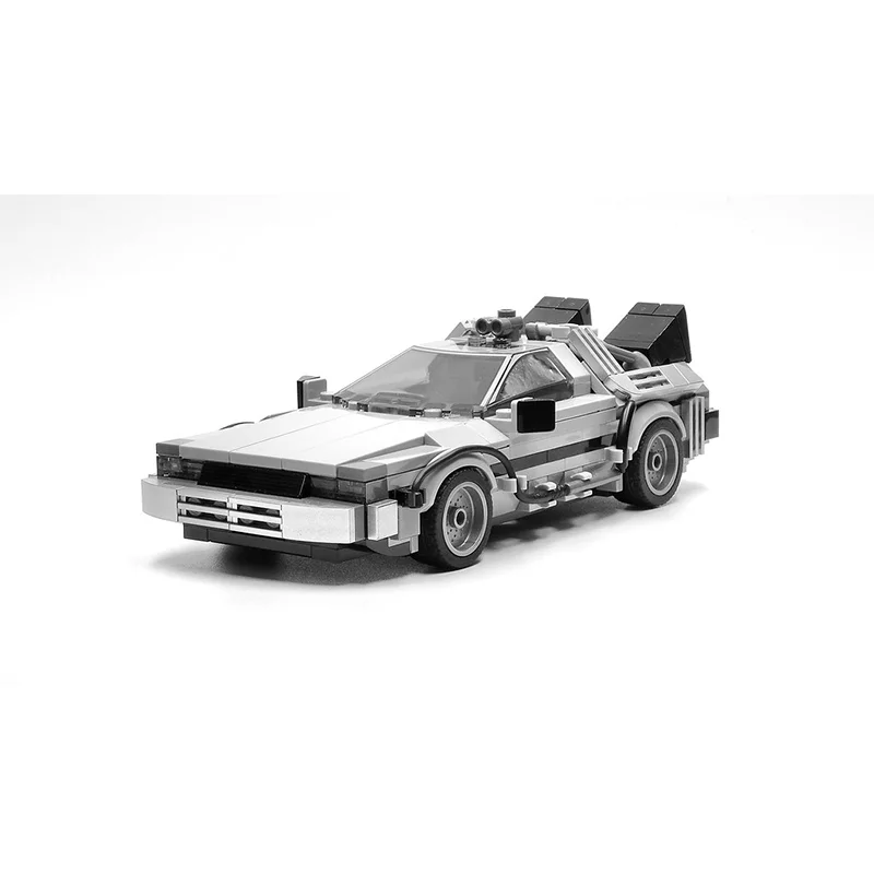 

Building Block Car Model 408 Parts City Speed Champion Time Machine Classic Racing Car Toy for Boys Christmas Gift