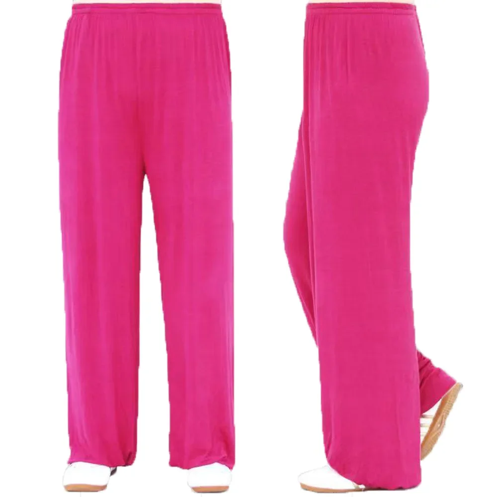 Calças modais tai chi de alta qualidade verão calças de treinamento soltas kung fu yoga lanterna