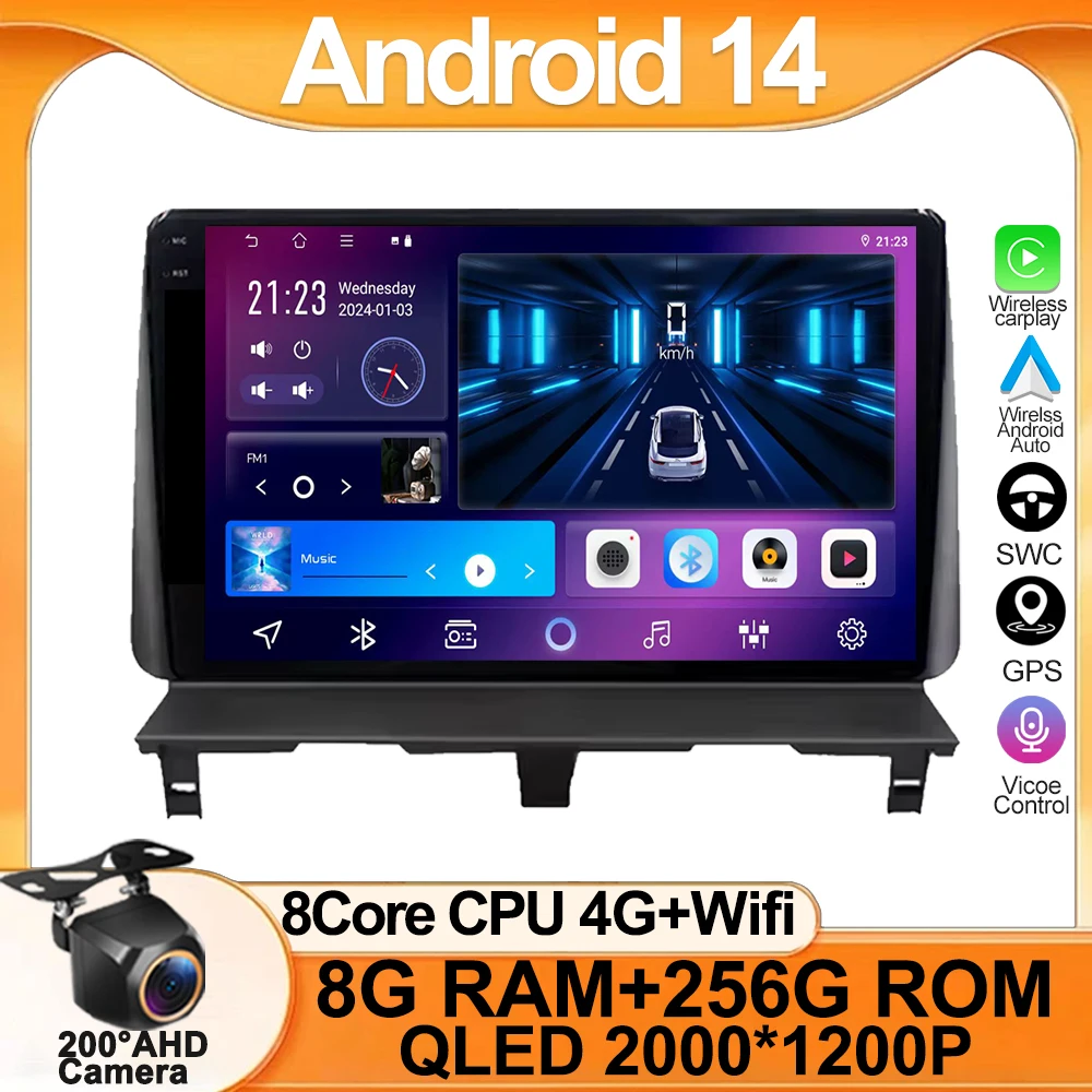 Auto Android 14 For Peugeot Partner 1 2002 - 2008 Partner Origin 1 2008 - 2011 Car Radio Multimedia Video Player Navigation Wifi-image