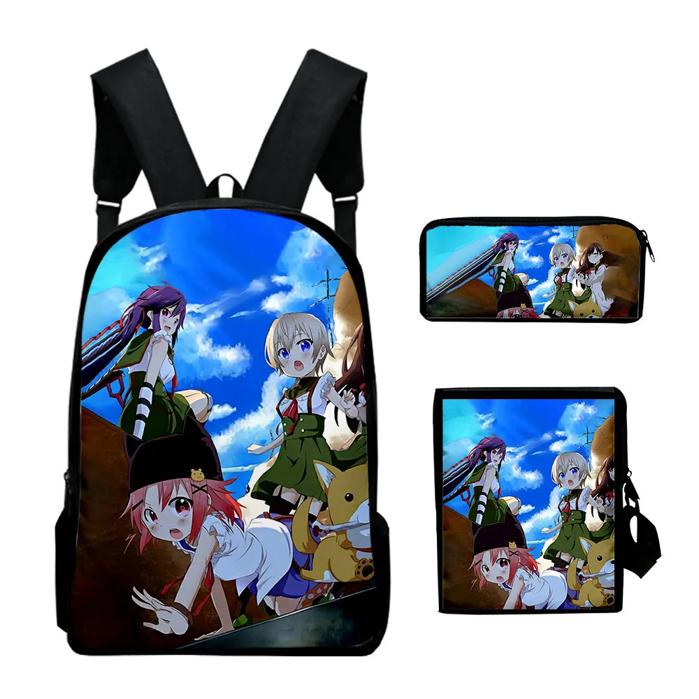 

Classic Novelty School-Live 3D Print 3pcs/Set pupil School Bags Laptop Daypack Backpack Inclined shoulder bag Pencil Case