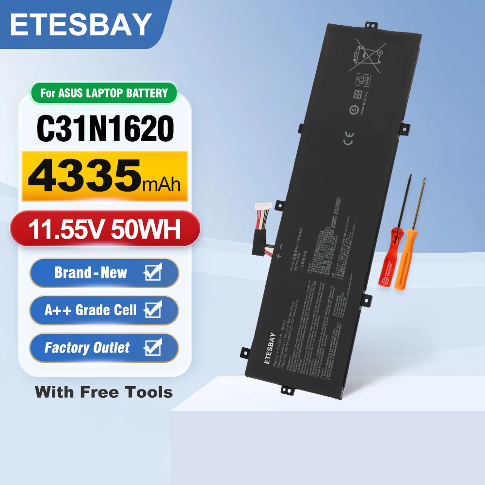 

ETESBAY C31N1620 50WH/4329mAh 3ICP5/70/81 аккумулятор для ноутбука Asus ZenBook UX430 UX430UQ UX430UQ-GV015T PRO PU404 PU404UF
