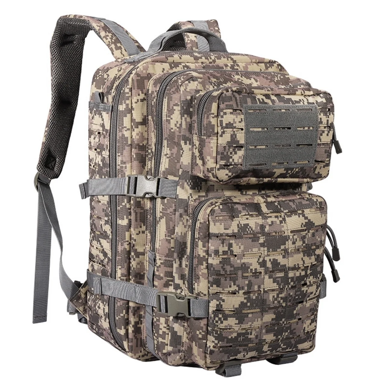 

Outdoor backpack large capacity waterproof mountaineering bag multi-function tactical 3P camouflage