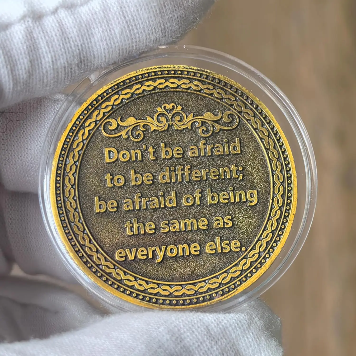 عملة الساحرة - رقاقة ملهمة مع اقتباس الشجاعة والانتعاش، هدية فريدة من نوعها للثقة والقوة والتخصيص الذاتي #2