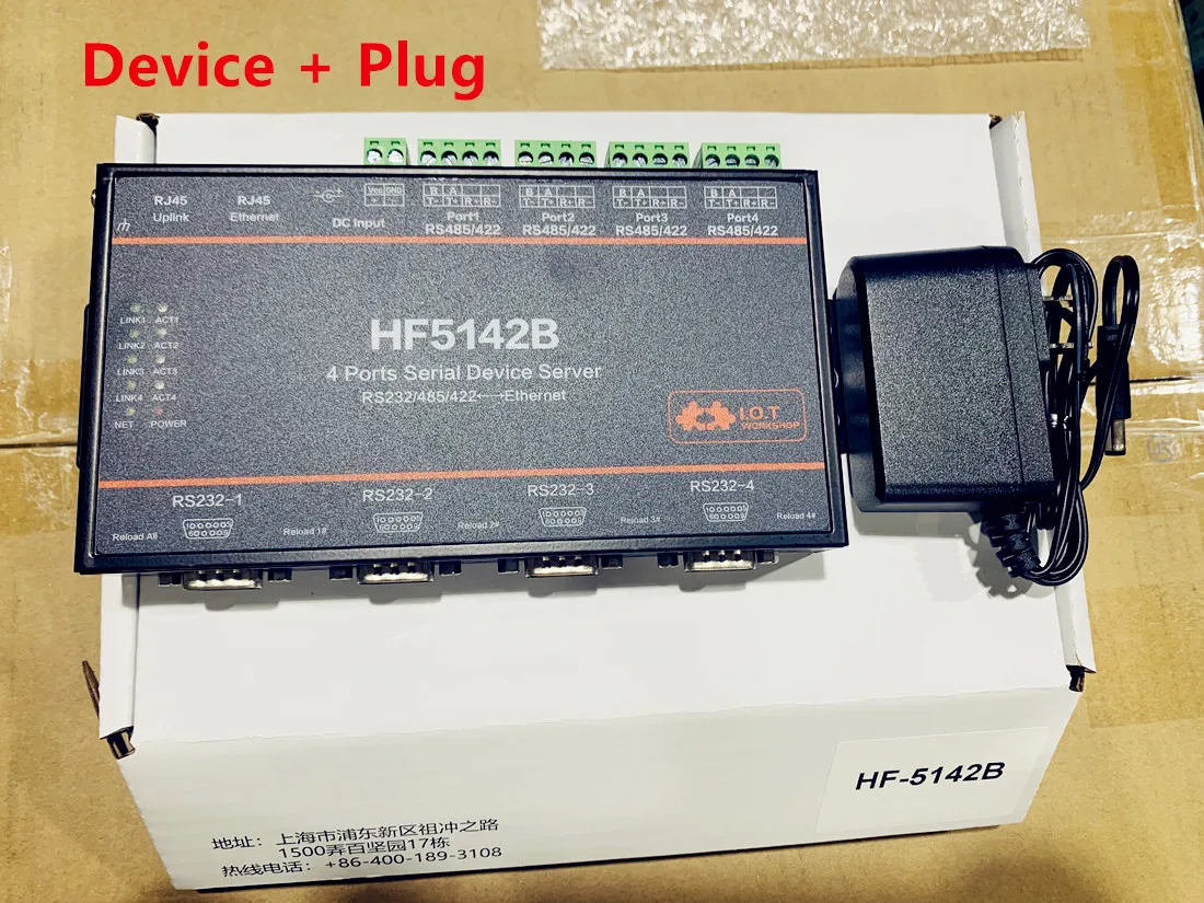 Smart Home HF5142 Server di rete seriale a 4 porte FreeRTOS Device RS232/RS485/RS422 a Ethernet Converter TCP IP Telnet Modbus