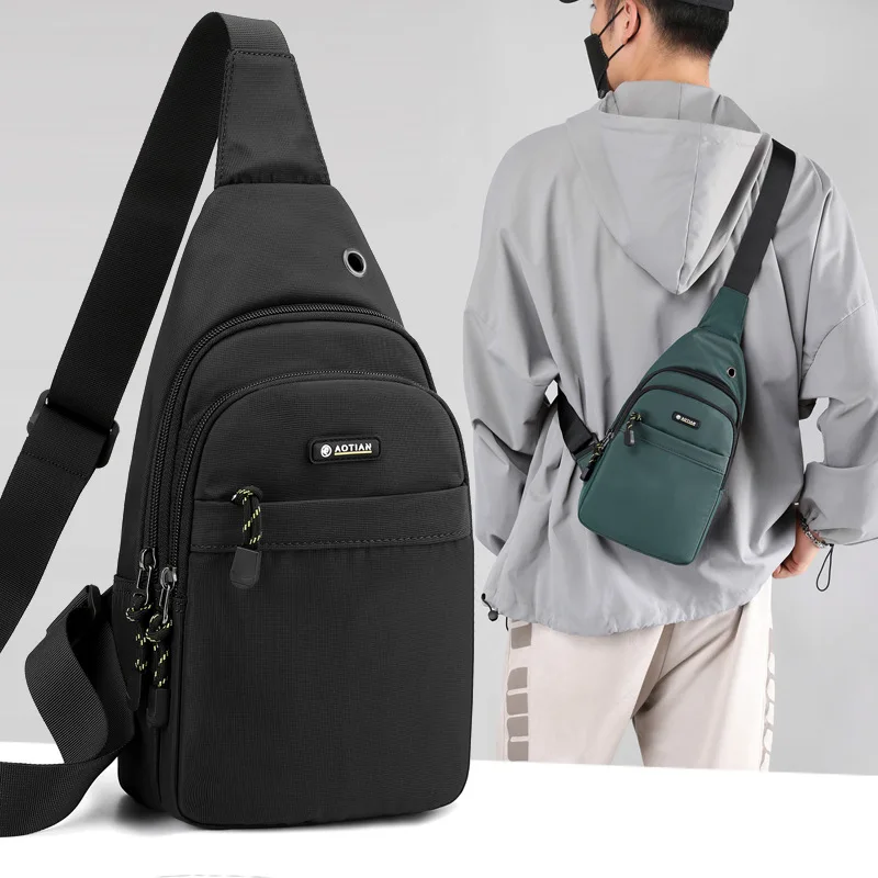 Man Chest Bag Phone Pocket Cross Body Neck Side Shoulder Fanny Pack Fashion Small Handbag Outdoor Crossbody Gym Bags