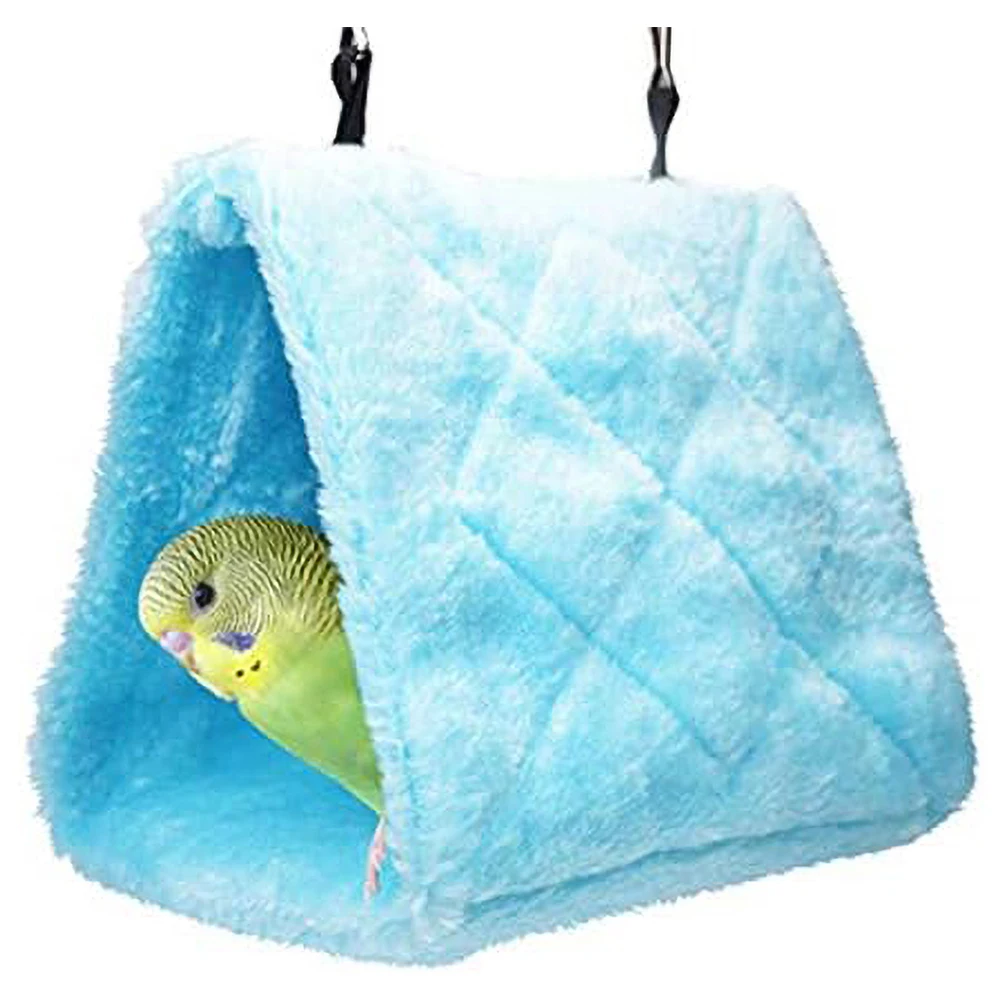 Pet Bird Nest Hammock Hanging Cave Cage Plush Snuggle Happy Hut Tent Bed