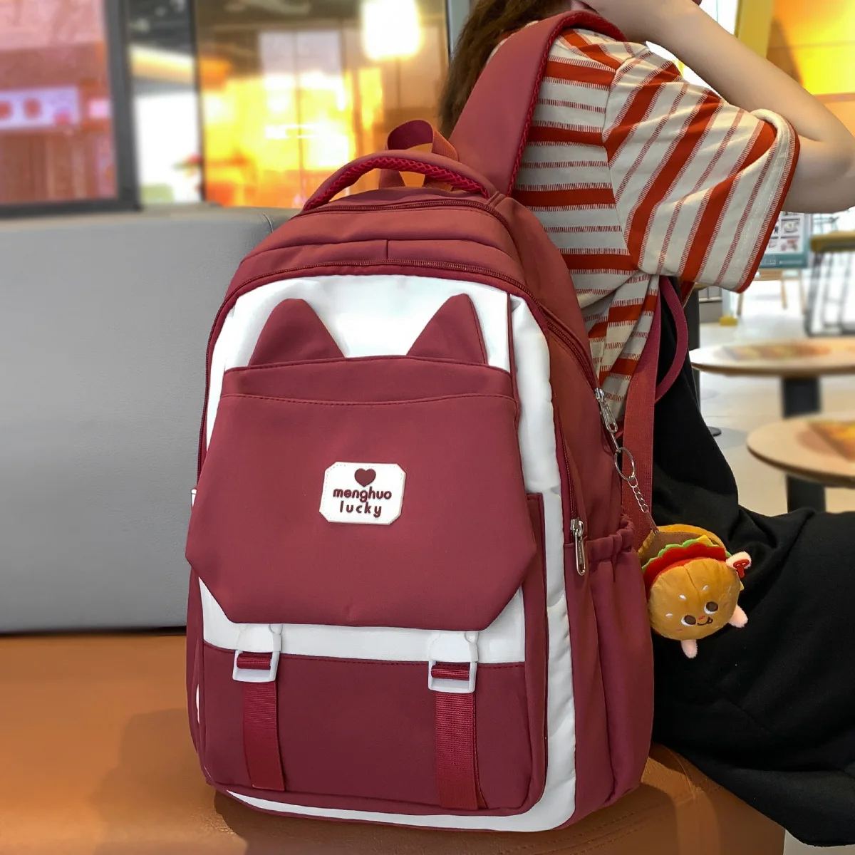 New Female Travel High Capacity College Backpack Kawaii Women Laptop Ladies Cute Book School Bag Girl Nylon Fashion Cool Student