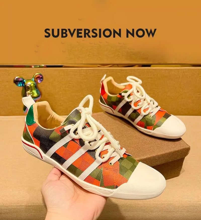 

Мужские модные повседневные роскошные дизайнерские летние дышащие белые кроссовки с граффити, тонкие, стильные, из натуральной кожи, на плоской подошве, размер 3