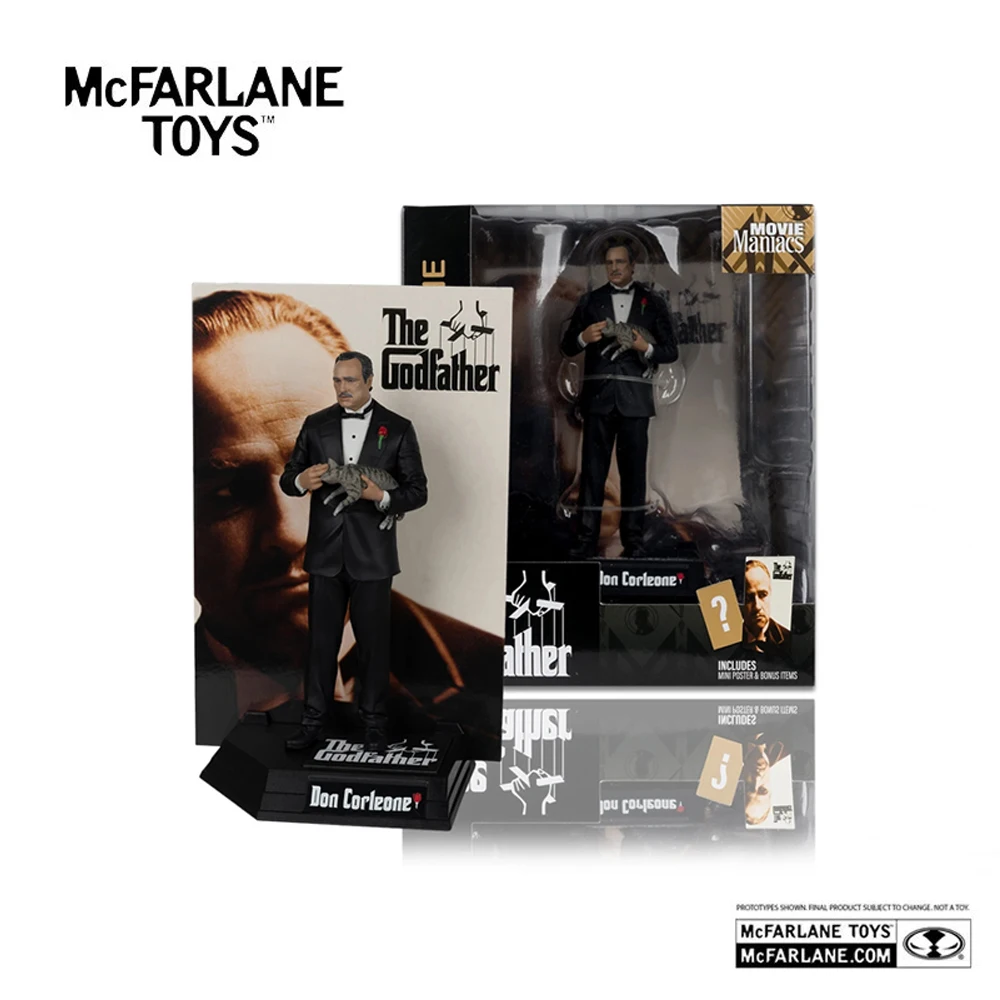 Mcfarlane Toys Movie Maniacs Posed - Paramount Wv2 - Don Corleone O Padrinho Figura de 6 polegadas Modelo Boneco Kit de Montagem