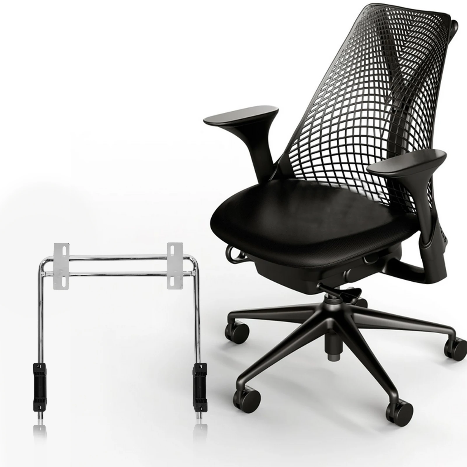 

Office Chair Footrest Iron Material Retractable Design For Home Office Work Gaming Chair Accessory Comfortable Foot Pad Relief