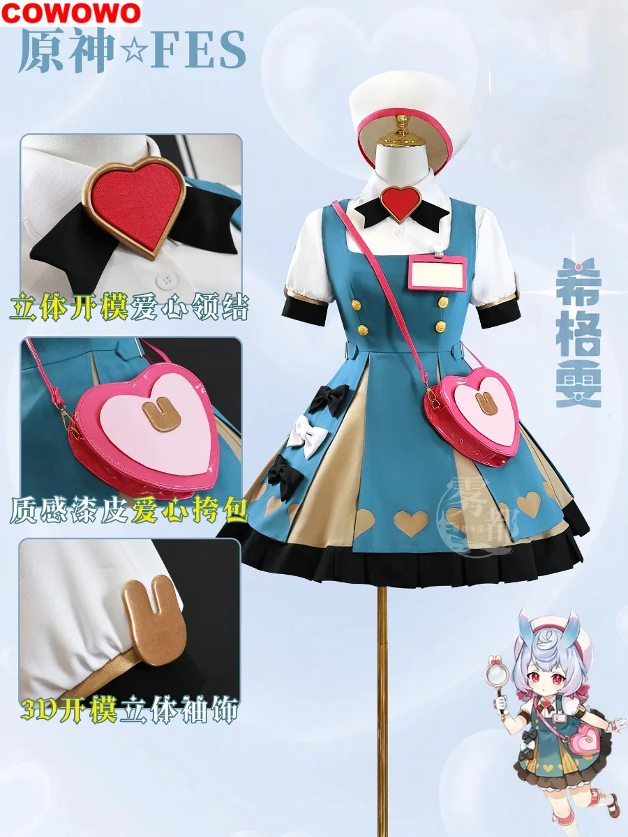 

COWOWO Genshin Impact Sigewinne Women Dress Cosplay Costume Cos Game Anime Party Uniform Hallowen Play Role Clothes Clothing