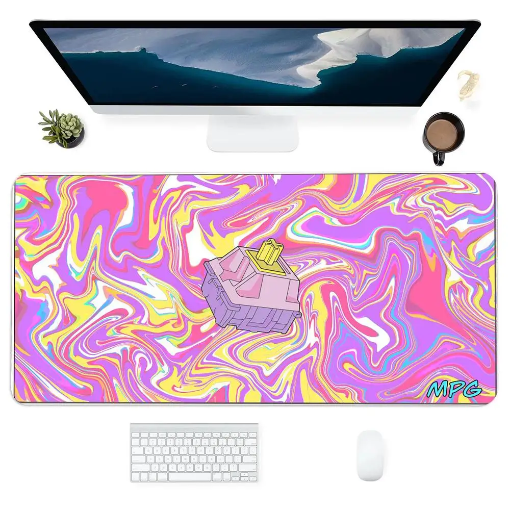 

Pink Table Cushion Mouse Pad Large Gaming Non-slip Mousepads Office Accessories Laptop Tablet Mat Mini PC Playmat