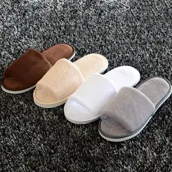 2022 Women's Fur Slippers Winter Shoes Big Size Home Slippers Plush Women Indoor Slipper Fur Slides Warm Fluffy Cotton Shoes