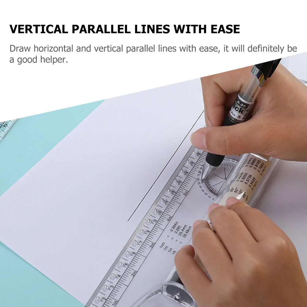 Translate Roller Ruler Parallel Portable Measuring Tool Alignment Plastic Multi-purpose Rolling