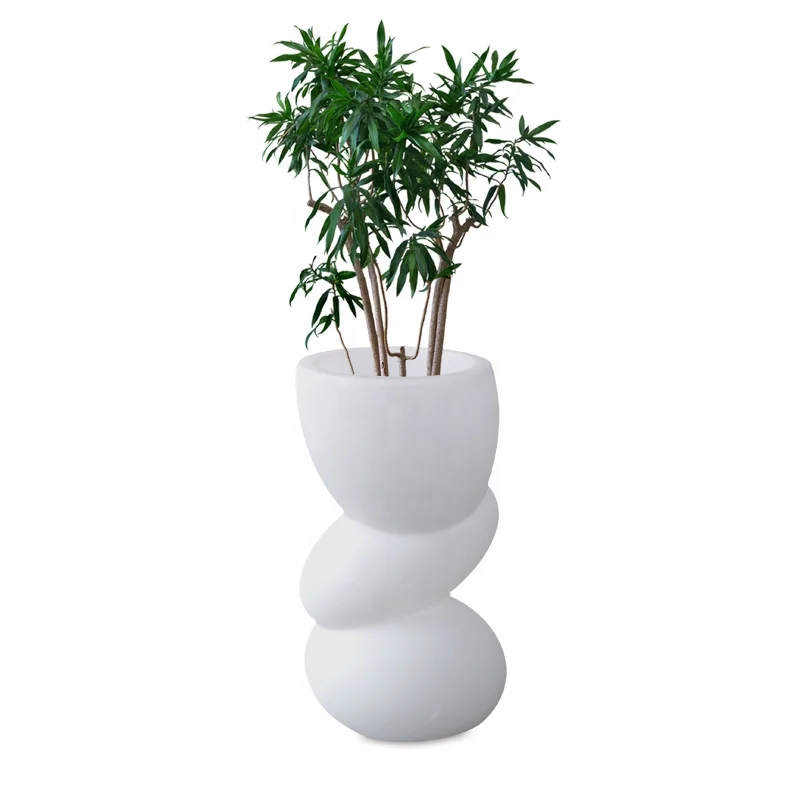 

Egg shaped high heel plastic flower pot stand/outdoor decorative flower pot stands