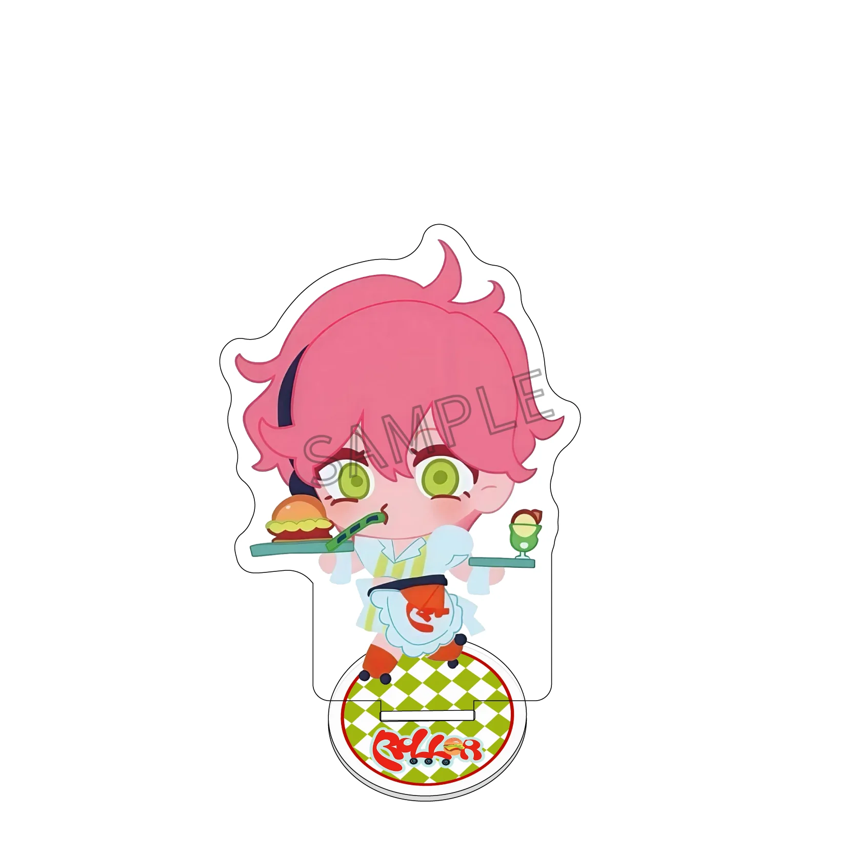 8cm Anime Alien Stage Mizi Sua Ivan Luka till Hyuna Acrylic Keychain Stand Cute Character Desk Decor Model for Fans Gift