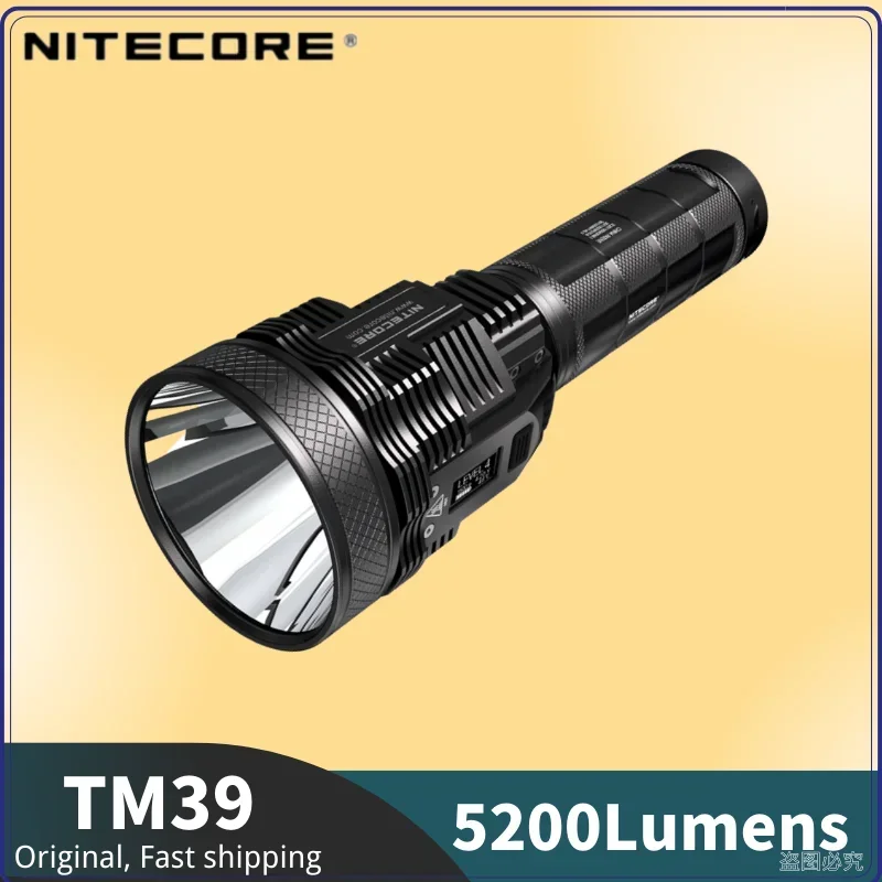 

Original NITECORE TM39 5200 Lumens LED Rechargeable Flashlight Beam Throw 1500 m Powerful Searchlight with NBP68HD Battery