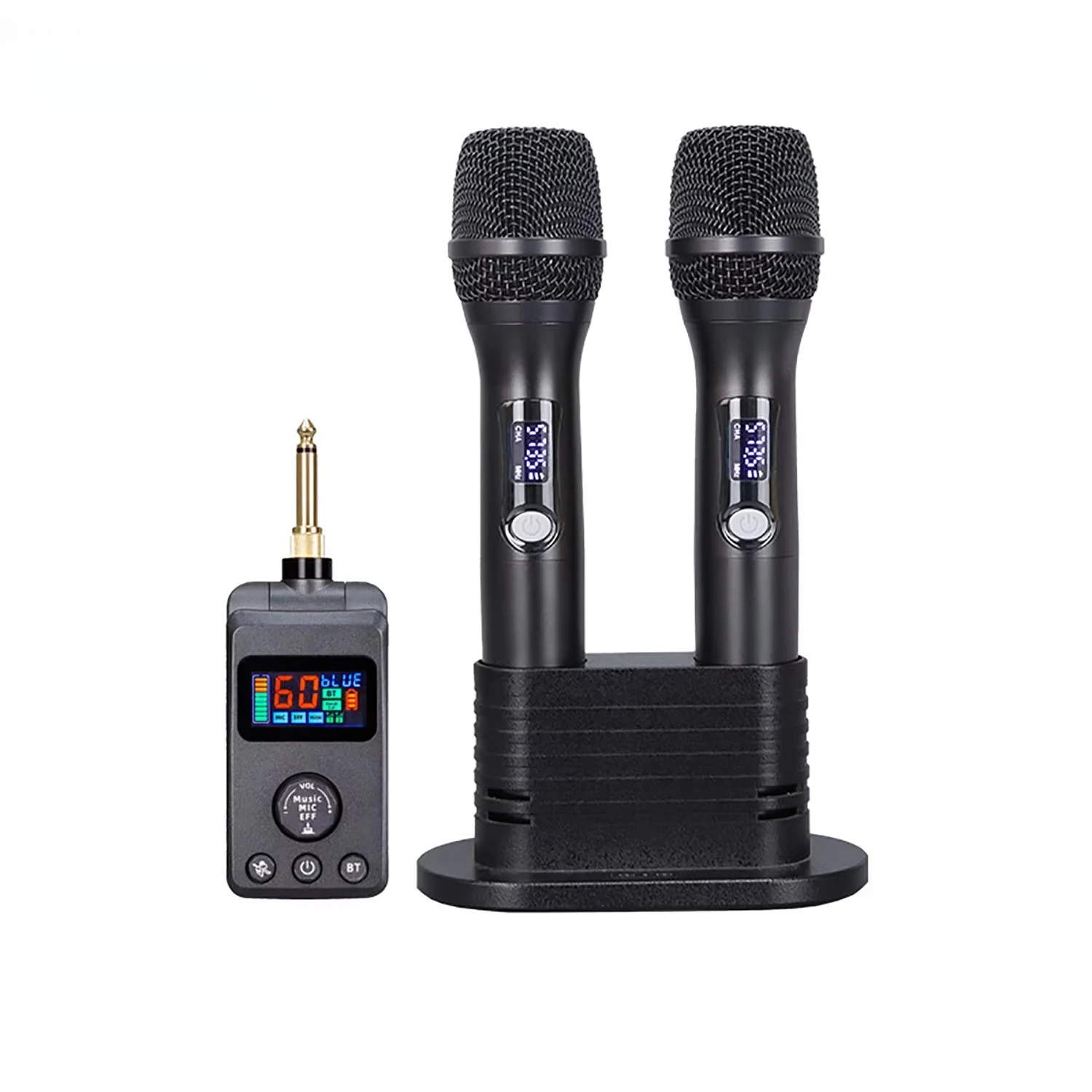 GAW-M50 UHF Mini Handheld Metal Wireless Microphone with DSP Noise Cancelling Anti Howling & Reverb for Singing Home KTV