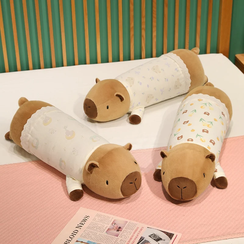 70cm Big Size Long Cute Creative Capybara Plush Toys Soft Stuffed Animal Baby Sleeping Pillow Sofa Cushion for Kids Gifts Decor