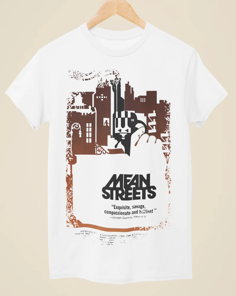 

Mean Streets - Movie Poster Inspired Unisex White T-Shirt