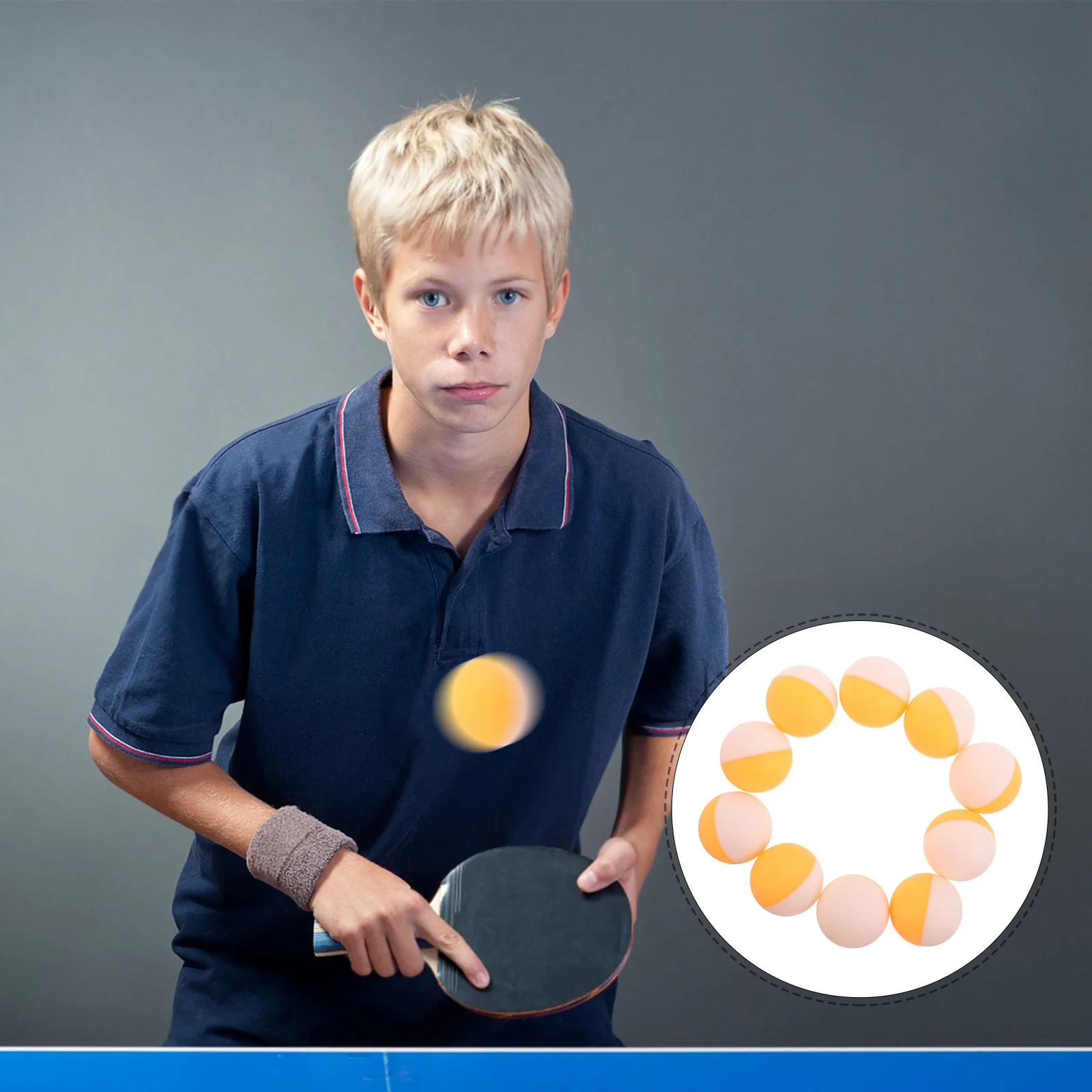 

20pcs Children'S Table Tennis Balls Dual-Color High-Elasticity For Kids Training Practice Bounce Sports Indoor Play Toddler