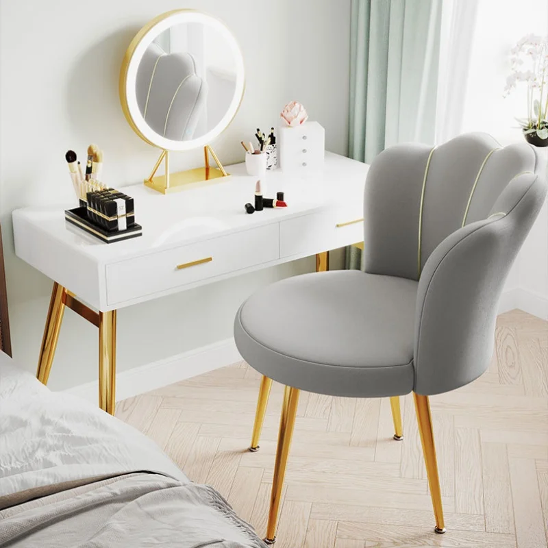 Nordic Dressing Chair Design Home Chairs With Backrest Bedroom Makeup Stool Creative Armchair Dining Chairs Furniture