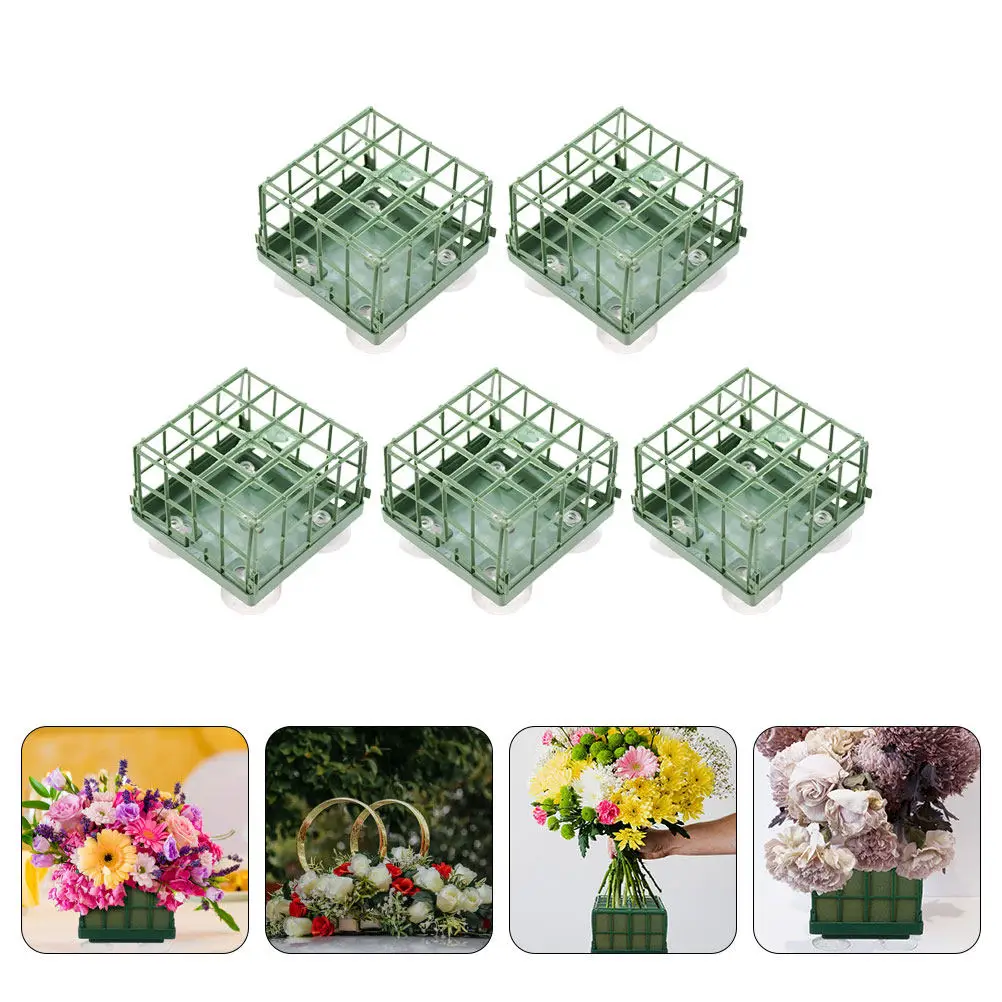 

5Pcs Wedding Car Floral Sucker Car Flower Arrangement Tool Floral Plate Decorative Sucker Front Flower Decoration Wedding Party
