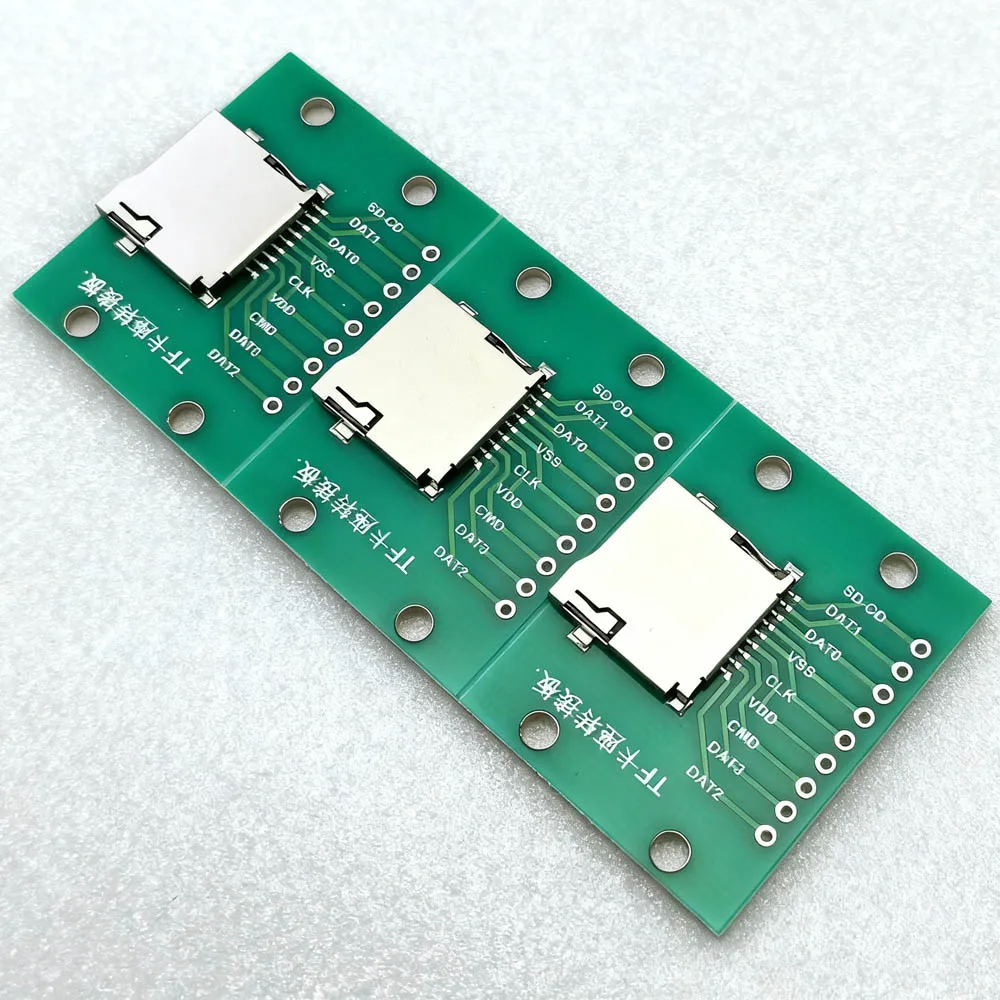 1-10 قطعة TF حامل البطاقة لوح مهايئ 9Pin حامل بطاقة مرنة الذاتي T-فلاش SD حامل بطاقة SD PCB نقل اختبار لوحة تركيبية #4