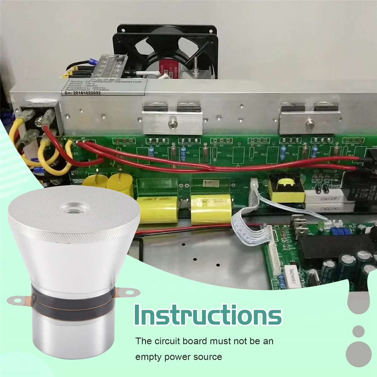 

X09A100w 28khz Ultrasonic Cleaning Transducer Cleaner High Performance +Power Driver Board 220vac Ultrasonic Cleaner Parts