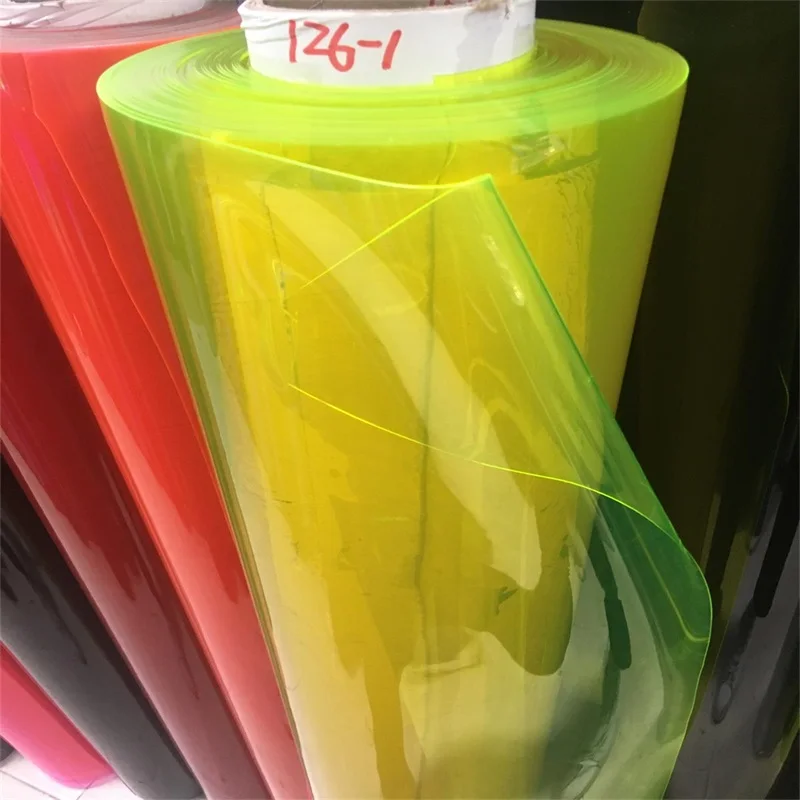 Eco-friendly Translucent Faux Leather Sheets Iridescent PVC Vinyl Film for Packaging Decorations Bag Making DIY Crafts Handmade