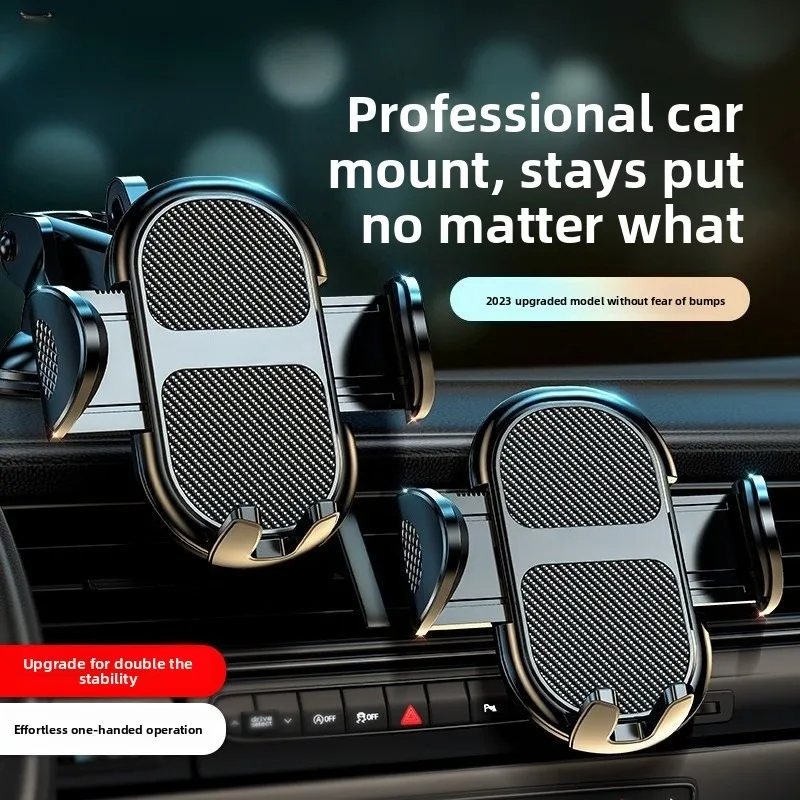 Dual-Use Car Phone Mount, Air Vent & Dashboard Suction Cup Holder Stable for Navigation